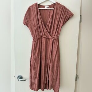 Elegant Mauve Wrap Dress